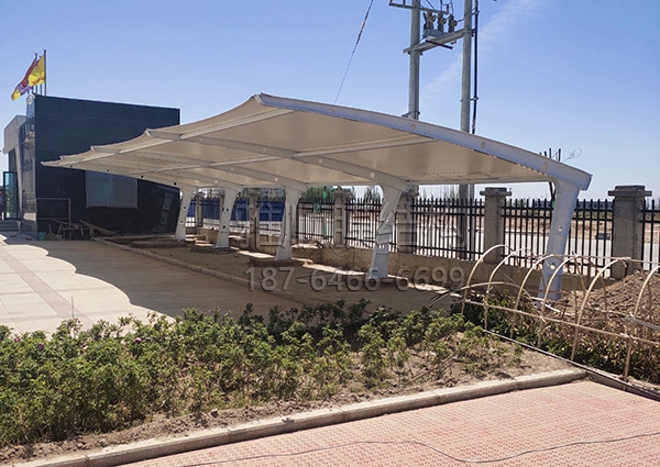 膜結構停車棚-甘肅蘭州新區大禹防水科技交付使用